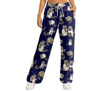 Generisch Pantalones de moda para el día a día con discreto estampado integral, material elástico suave para un atuendo versátil y cómodo, marine, L