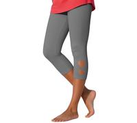 Generisch Pantalones de mujer de algodón 3/4, pantalones deportivos ligeros, elásticos, 7/8, tallas grandes, pantalones de yoga, longitud elegantes, leggins deportivos, cintura alta, pantalones