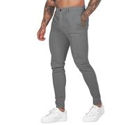 Generisch Pantalones de ocio largos elásticos para hombre, pantalones de relax delgados, pantalones de deporte ajustados, pantalones deportivos con bolsillos, pantalones vaqueros relajados, pantalones