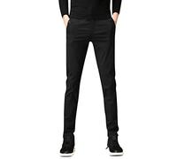 Generisch Pantalones de ocio para hombre con cintura elástica para un ajuste óptimo. Cómoda libertad de movimiento en todas las actividades diarias, Negro , XXL