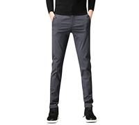 Generisch Pantalones de ocio para hombre con cintura elástica para un ajuste óptimo. Cómoda libertad de movimiento en todas las actividades diarias, gris, XXL