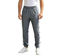 Generisch Pantalones de ocio para hombre con cordón, cierre de mordaza en la parte delantera, corte deportivo para pantalones casuales más altos para el día a día, con bajos decorativos en las