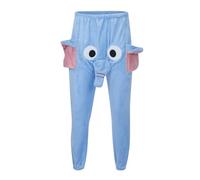 Generisch Pantalones de ocio para hombre con divertido diseño de elefantes, divertidos pantalones con diseño de animales para ideas de regalo humorísticas, comodidad relajada, azul, M