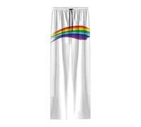 Generisch Pantalones de ocio para hombre con estampado arcoíris de lino para actividades al aire libre, uso diario en primavera con ajuste cómodo, multicolor, M