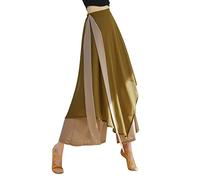 Generisch Pantalones de ocio para mujer, pantalones clásicos de danza con pierna ancha, leggings de gimnasia, entrenamiento de danza, pantalones largos para arte de movimiento, Verde militar., L