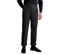 Generisch Pantalones de pana casuales de estilo italiano 2026 con corte recto y cintura alta para creadores de tendencias modernas, Negro , 34