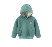 Generisch Pantalones de portero para niños y niñas, forro polar, sudaderas con capucha, informal, holgado, abrigo con bolsillos, camuflaje, bebé, verde, 5-6 años