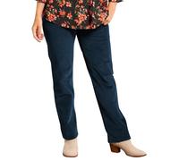 Generisch - Pantalones de sarga para mujer, de cintura alta, marrón, con costillas, termico, con cintura elástica, de pana, vaquero vintage, casual, de pana, pierna recta, para el tiempo libre