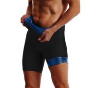 Generisch Pantalones de sauna para hombre, leggings térmicos, capris, adelgazantes, para atrapar el calor, traje de malla humanizado, cintura alta, sauna adelgazante, ropa interior, O azul., 3XL