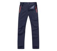 Generisch Pantalones de senderismo largos para hombre, elásticos, cortavientos e impermeables, pantalones de trekking de secado rápido, cómodos, ajustados, pantalones de entrenamiento, marine, 3XL