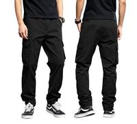 Generisch Pantalones de trabajo para hombre, para exterior, para hombre, TA, estilo táctico, para correr, para el tiempo libre, Negro , XL