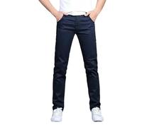 Generisch Pantalones de traje para hombre, ajustados, pantalones de golf, cómodos, para bodas, para el día a día, de negocios, para el tiempo libre, pantalones rectos de un solo color, elegantes