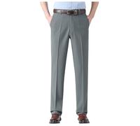 Generisch Pantalones de verano para hombre de estilo clásico, cómodos y elegantes, ideales para la oficina y el día a día, con gran comodidad y buen ajuste, pantalones chinos para hombre, gris, L