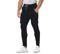 Generisch Pantalones deportivos para hombre primavera moda casual puro algodón sólido paquete pie bolsillo pantalones casuales panty pantalones grises, a, M