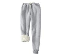 Generisch Pantalones gruesos de terciopelo con cordón de invierno 2025 tabla de tallas para hombre, gris, M