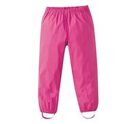 Generisch Pantalones impermeables para niños pequeños con peto, ropa de lluvia para pantalones duraderos para niños que juegan al aire libre, ideales para días húmedos y sucios, Rosa intenso., 10-12