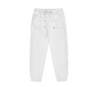 Generisch Pantalones largos de estilo de invierno pantalones deportivos elásticos para niños cómodos y cálidos pantalones casuales para días activos, Blanco, 8-9 años