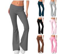 Generisch Pantalones largos de yoga para mujer, pantalones de chándal para dormir, pantalones de yoga, elásticos, ajustados, pantalones de correr, pantalones de deporte, pantalones de relax, cintura
