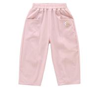 Generisch Pantalones ligeros de playa para - Ropa transpirable para exteriores con ajuste elástico ligero ideal para el día a día, tiempo libre, día a la escuela, Rosa., 3-4 años