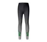 Generisch Pantalones Niñas Leggings con estampado de St Day para niñas, pantalones casuales de yoga para niños para jugar y celebrar, cómodos pantalones deportivos elásticos., gris, 5-6 años