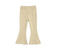 Generisch Pantalones Niñas Leggings, Pantalones de Yoga para Niñas Pantalones Lindos Pantalones Suave Cómodos Leggings para Niños de Longitud Completa, beige, 18-24 meses