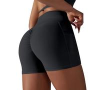 Generisch Pantalones para niñas, adolescentes, entrenamiento de gimnasio, ropa de yoga y fitness, sujetador deportivo transpirable de elastano con su propio logotipo, pantalones vaqueros cortos para