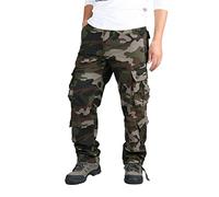 Generisch Pantalones rotos para hombre, pantalones de ocio, varios monos, pantalones grandes, pantalones casuales, pantalones de invierno para hombre, camuflaje, 6XL