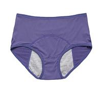 Generisch Pantalones sanitarios para mujer, talla grande, a prueba de fugas, fisiológicos, cintura media a alta, para menstruación antes después del período, 40 hasta 150 kg, ropa interior tía L hasta