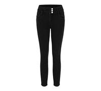 Generisch Pantalones vaqueros ajustados para mujer, cintura alta, con forro, térmicos, elásticos, para otoño e invierno, pantalones largos para el tiempo libre, pantalones cálidos de forro polar