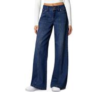 Generisch Pantalones vaqueros cortos para mujer de tela moderna, holgados