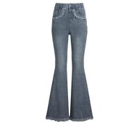 Generisch Pantalones vaqueros elásticos para adolescentes y niños grandes, pantalones de moda con ajuste cómodo, azul, 5-6 años