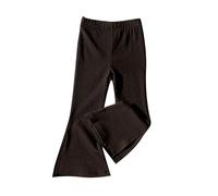 Generisch Pantalones vaqueros holgados para niñas, moda infantil, versátiles, informales, pantalones pequeños para niños en color sólido, 3-12 años, Negro , 7-8 años