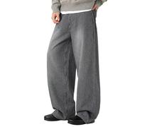 Generisch Pantalones vaqueros para hombre retro Wash Y2K, pantalones vaqueros de pierna ancha, pantalones vaqueros de pierna ancha, pantalones vaqueros de corte holgado, pantalones vaqueros de corte