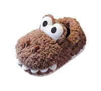 Generisch Pantuflas 27 zapatillas de algodón anchas zapatillas de pelo lindo hogar cálido para bebés zapatos de algodón invierno zapatillas 32 fuego, café, 26 EU