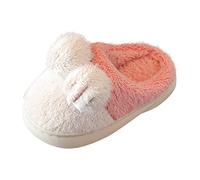 Generisch Pantuflas de algodón para niños y niñas con espuma viscoelástica cómodas para el dormitorio, zapatillas de estar por casa para el invierno, cálidas, Rosa., 31 EU