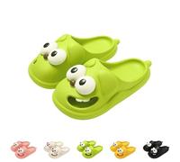 Generisch Pantuflas de beso con lengua, zapatos grandes para mujeres y hombres, 3D divertido paquete de dibujos animados cabeza EVA zapatillas, verde, 40/41 EU