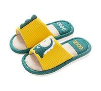 Generisch - Pantuflas de diseño de dinosaurio para zapatillas con encaje abierto, algodón, lino, cómodas, pantuflas de interior para niñas y bebés de invierno, b, 27.5 EU