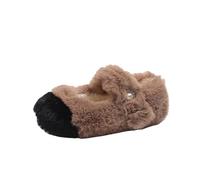 Generisch Pantuflas de felpa cálidas de invierno informales, pantuflas mullidas, suaves y cómodas, antideslizantes, suaves, cómodas, para niños, antideslizantes, suaves, cómodas, marrón, 30 EU