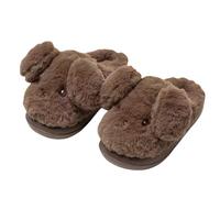 Generisch Pantuflas de felpa de animales de dibujos animados para mujer, antideslizantes, cálidas, para interiores y exteriores, de doble uso, NO 14, 36 EU