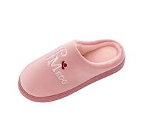 Generisch Pantuflas de felpa para mujer, pantuflas de casa para mujer, antideslizantes, pantuflas planas, para otoño e invierno, pantuflas acogedoras pantuflas de casa de un solo color, a, 39 EU