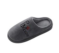 Generisch Pantuflas de felpa para mujer, pantuflas de casa para mujer, antideslizantes, pantuflas planas, para otoño e invierno, pantuflas acogedoras pantuflas de casa de un solo color, D, 37 EU