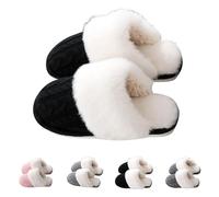 Generisch Pantuflas de fieltro para mujer con suela de goma, pantuflas de algodón cálido para hombres y mujeres, zapatillas de felpa antideslizantes de un solo color, cálidas, suaves para exteriores y