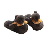 Generisch Pantuflas de forro polar para los días cálidos de invierno - Pantuflas para mujer ideales para llevar en interiores, Negro , 39 EU