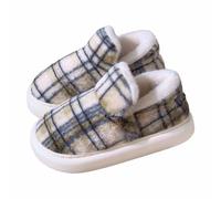 Generisch Pantuflas de invierno de corte alto para mujer con suela suave diseño elegante ideal para interiores de época fría, marine, 39 EU