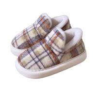 Generisch Pantuflas de invierno de corte alto para mujer con suela suave diseño elegante ideal para interiores de época fría, café, 39 EU