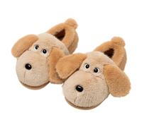 Generisch Pantuflas de invierno para mujer y hombre, cerradas, con forro de felpa, espuma viscoelástica, zapatillas de fieltro mullidas, antideslizantes, cálidas, en forma de cachorro, para interior