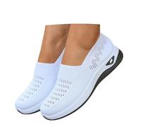 Generisch Pantuflas de malla transpirables con suela ligera y flexible para una comodidad en la vida cotidiana, Blanco, 39 EU
