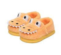Generisch Pantuflas de peluche tamaño 25, diseño de dinosaurios, para dormitorio, casa, guardería, 31, amarillo, 28 EU