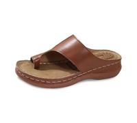 Generisch Pantuflas de verano para mujer, con diseño de puente, ideales para la playa y excursiones informales, con plantilla de masaje cómoda para llevar todo el día, marrón, 42 EU