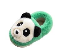 Generisch Pantuflas Mujeres/Niños Dibujos Animados Algodón Pantuflas de Espuma de Memoria Zapatillas Cómodas Zapatillas Calzado Cálido para Niños Calcetines Niños 23 26, verde, 30 EU